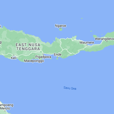 Map showing location of Paupanda Bawah (-8.855900, 121.643200)