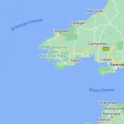 Map showing location of Pembroke Dock (51.691610, -4.940360)