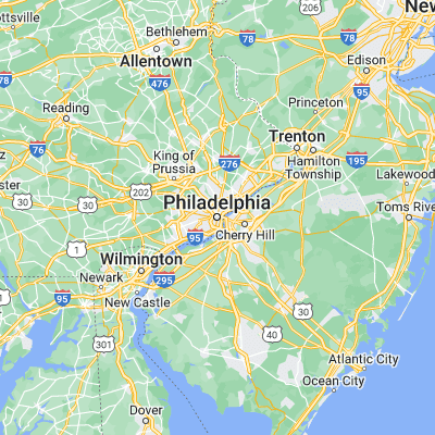 Map showing location of Philadelphia (39.952330, -75.163790)