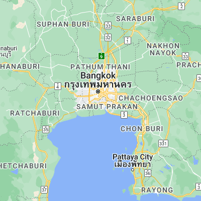 Map showing location of Phra Pradaeng (13.658540, 100.533620)