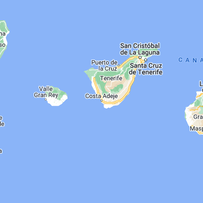 Map showing location of Playa de las Américas (28.064030, -16.730120)