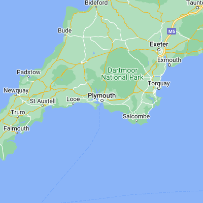 Map showing location of Plymouth (50.371530, -4.143050)