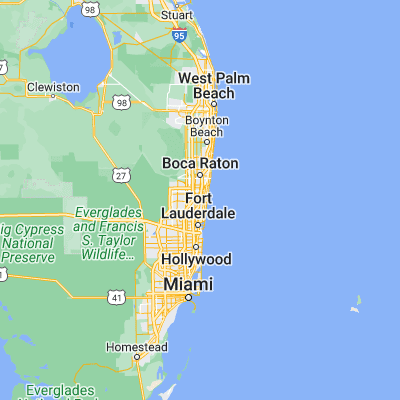 Map showing location of Pompano Beach (26.237860, -80.124770)