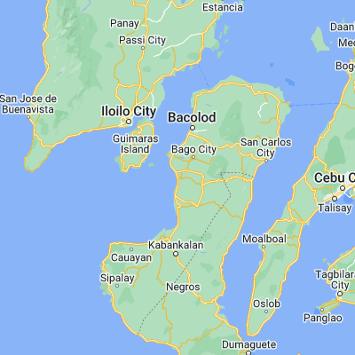 Map showing location of Pontevedra (10.374600, 122.868200)