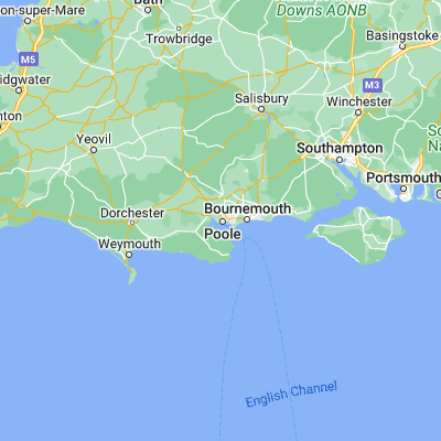 Map showing location of Poole (50.716670, -2.000000)