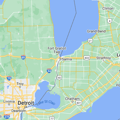 Map showing location of Port Huron (42.970860, -82.424910)