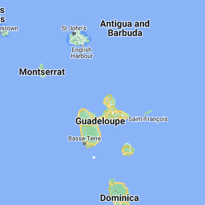 Map showing location of Port-Louis (16.419010, -61.531310)