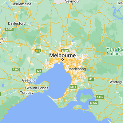 Map showing location of Port Melbourne (-37.839610, 144.942280)