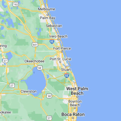 Map showing location of Port Saint Lucie (27.293930, -80.350330)