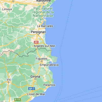 Map showing location of Portbou (42.426500, 3.158050)