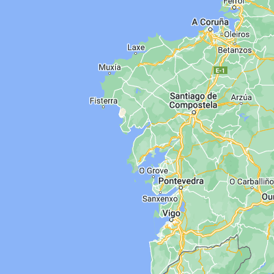 Map showing location of Porto do Son (42.724820, -9.005270)