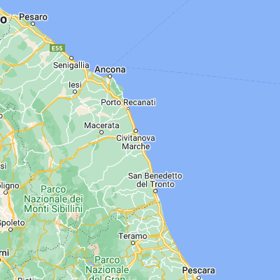 Map showing location of Porto Sant'Elpidio (43.258260, 13.758290)