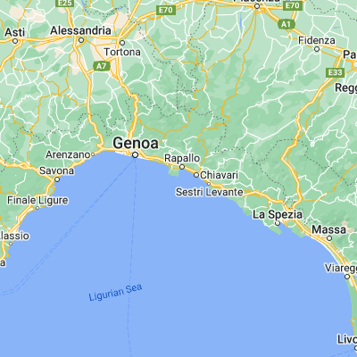 Map showing location of Portofino (44.303490, 9.209420)