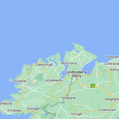 Map showing location of Portsalon (55.200000, -7.616670)
