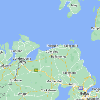 Map showing location of Portstewart (55.181320, -6.714020)