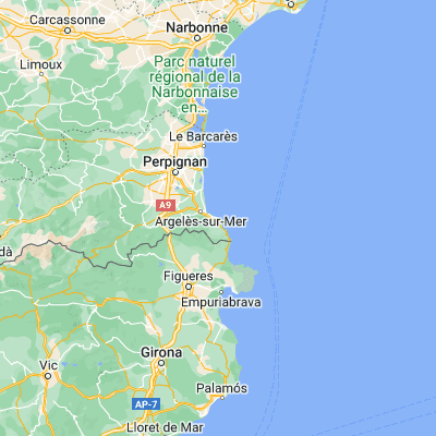 Map showing location of Portvendres (42.517920, 3.105530)