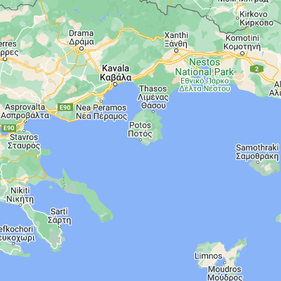 Map showing location of Potos (Thassos) (40.609910, 24.613490)
