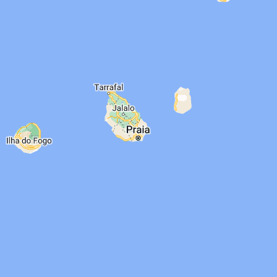 Map showing location of Praia (14.931520, -23.512540)