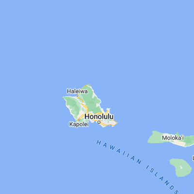 Map showing location of Punalu‘u (21.573890, -157.878610)