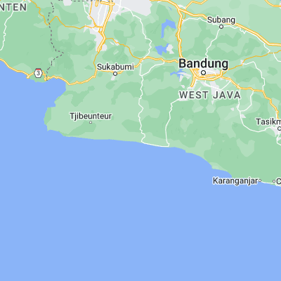 Map showing location of Puncak (-7.448700, 107.126000)