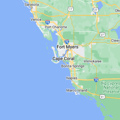 Map showing location of Punta Rassa (26.487860, -82.012310)