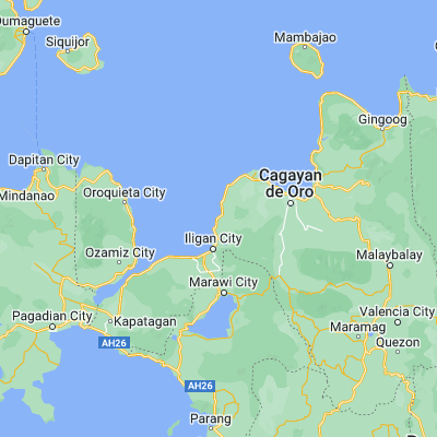 Map showing location of Punta Silum (8.381670, 124.269440)