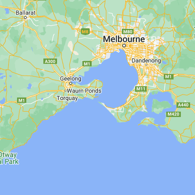 Map showing location of Queenscliff (-38.267890, 144.661930)