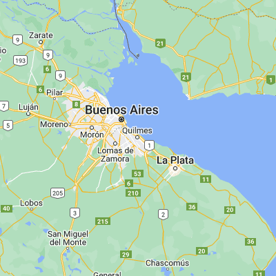 Map showing location of Quilmes (-34.724180, -58.252650)