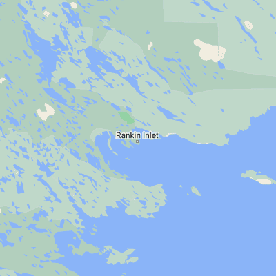 Map showing location of Rankin Inlet (62.817320, -92.083240)