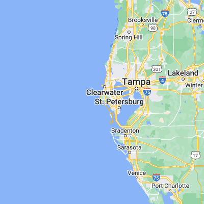 Map showing location of Redington Shores (27.826140, -82.828990)