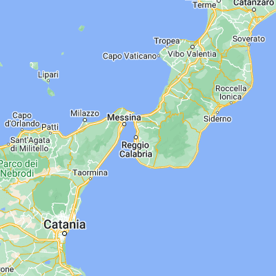 Map showing location of Reggio Calabria (38.110470, 15.661290)
