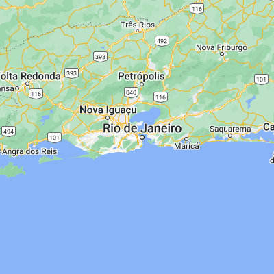 Map showing location of Rio de Janeiro (-22.902780, -43.207500)