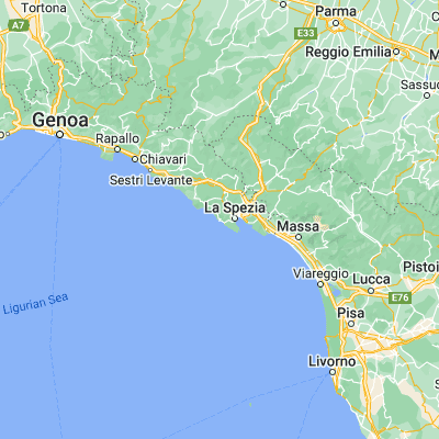 Map showing location of Riomaggiore (44.099790, 9.738690)