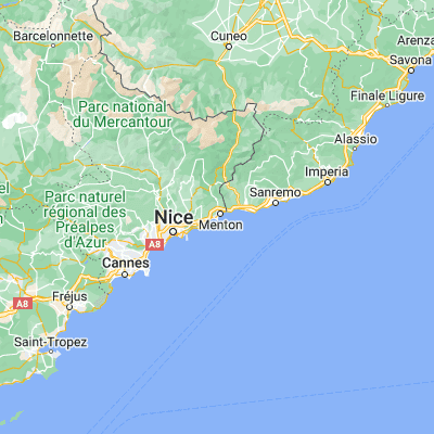 Map showing location of Roquebrune-Cap-Martin (43.764080, 7.482060)