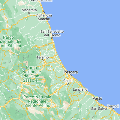 Map showing location of Roseto degli Abruzzi (42.666350, 14.022700)