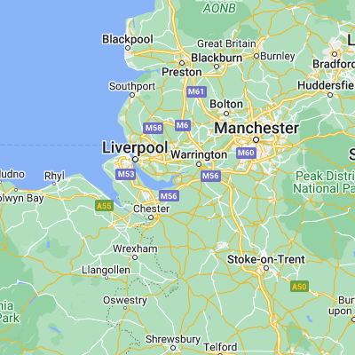 Map showing location of Runcorn (53.341740, -2.731240)