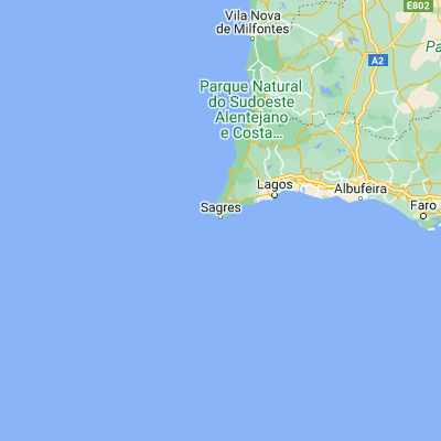 Map showing location of Sagres (37.008640, -8.943110)