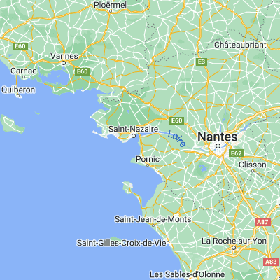 Map showing location of Saint-Brevin-les-Pins (47.250000, -2.166670)