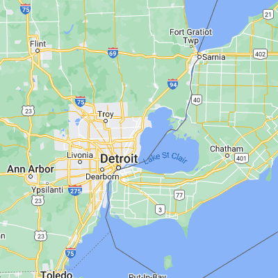 Map showing location of Saint Clair Shores (42.496980, -82.888810)