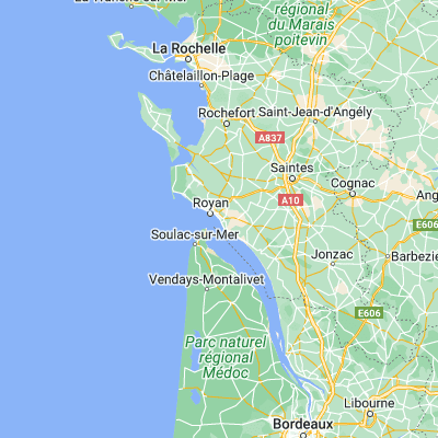 Map showing location of Saint-Georges-de-Didonne (45.603420, -1.004870)