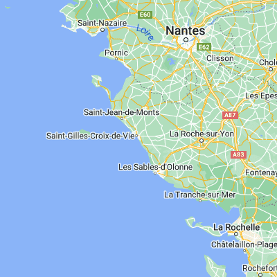 Map showing location of Saint-Gilles-Croix-de-Vie (46.683330, -1.933330)