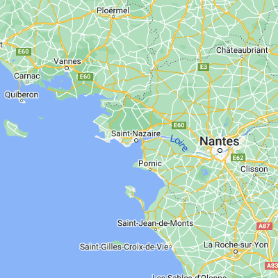 Map showing location of Saint-Nazaire (47.283330, -2.200000)