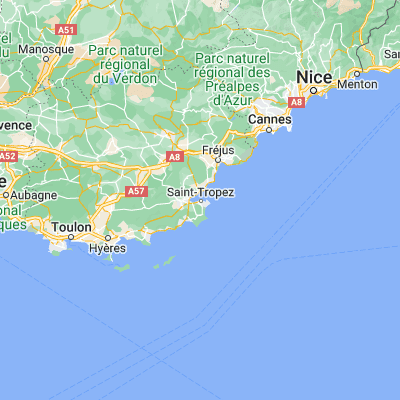 Map showing location of Saint-Tropez (43.269320, 6.639810)