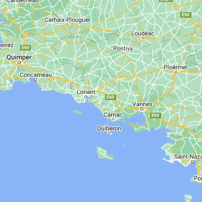 Map showing location of Sainte-Hélène (47.719760, -3.203590)