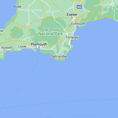 Map showing location of Salcombe (50.237430, -3.768740)