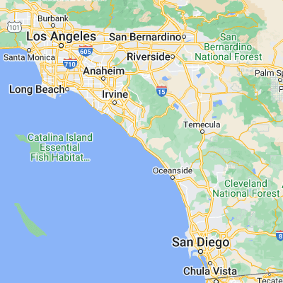 Map showing location of San Clemente (33.426970, -117.611990)