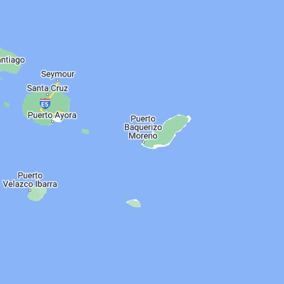 Map showing location of San Cristóbal (-0.904500, -89.617440)
