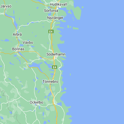 Map showing location of Sandarne (61.266670, 17.166670)