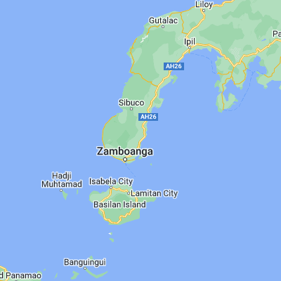 Map showing location of Sangali (7.069440, 122.201390)