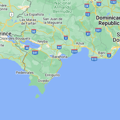 Map showing location of Santa Cruz de Barahona (18.208540, -71.100770)